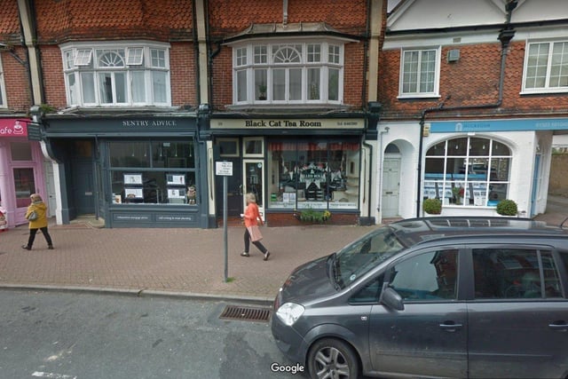 Black Cat Tea Room in Meads Street is ranked fourteenth. Picture from Google Street Maps SUS-220215-165426001