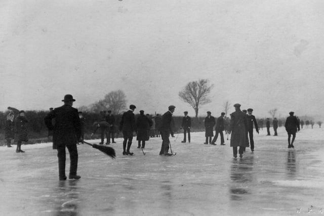 Chichester Canal skaters during the Big Freeze of 1962-1963