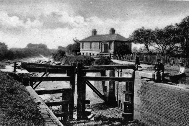 An undated picture, believed to show the Milton Locks area of Portsmouth, after the canal fell into disrepair in the middle of the 19th century
