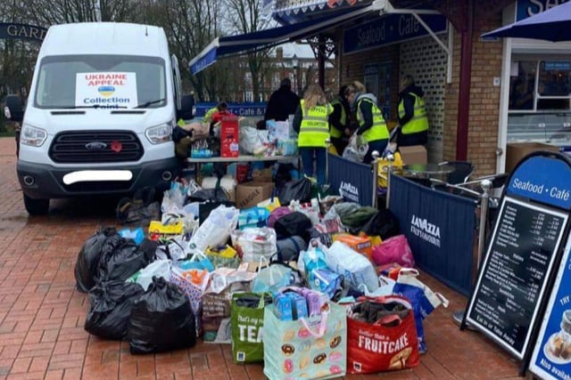Donations started arriving at the Seafood Cafe in Skegness  an hour earlier than expected.