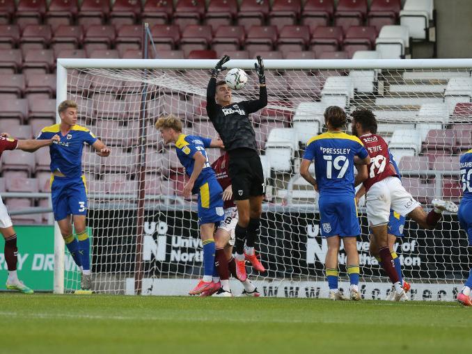 Cobblers could find no way past Wimbledon's defence. Pictures: Pete Norton.