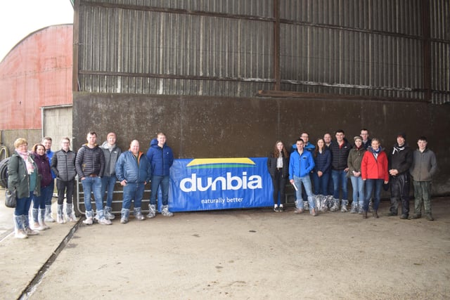 Conference attendees at Bells farm tour which was kindly sponsored by Dunbia