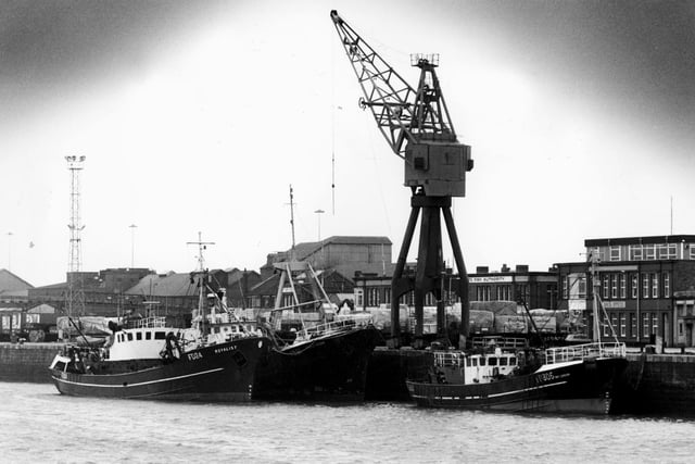 Ships in Wyre Dock, 1980s