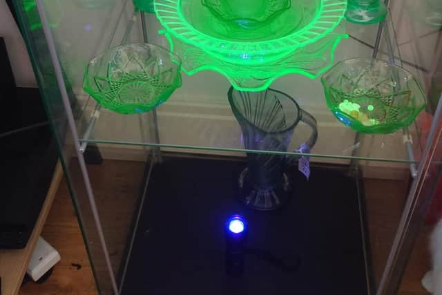 Ryan owns a late 1800s/1900s uranium glass (pictured)