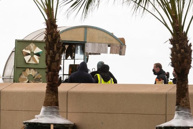 Production staff transform Cleveleys into an alien world