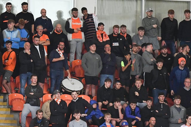 Blackpool fans at Bloomfield Road for the Seasiders' draw against Port Vale.