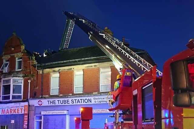 Fire engines from Blackpool, South Shore, St Annes and Bispham were called to the scene
