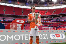 Kenny Dougall helped Blackpool to League One play-off success in 2021 (Photographer Andrew Kearns/CameraSport)