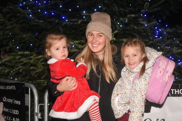 One of the many families who attended Thornton Christmas Lights Switch On