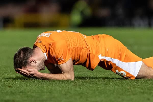 Jordan Rhodes is set to be available for Blackpool's match with Lincoln City. Huddersfield Town are considering recalling him but he is likely to play on New Year's Day. (Image: Camera Sport)