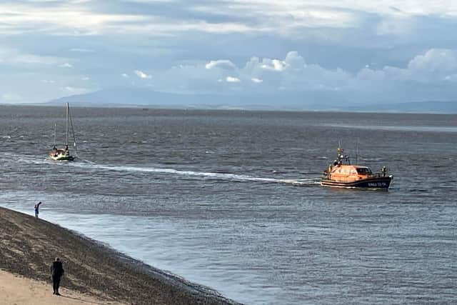 Fleetwood RNLI came to the rescue of a yachtsman after his vessel developed engine failure. Photo: Fleetwood RNLI