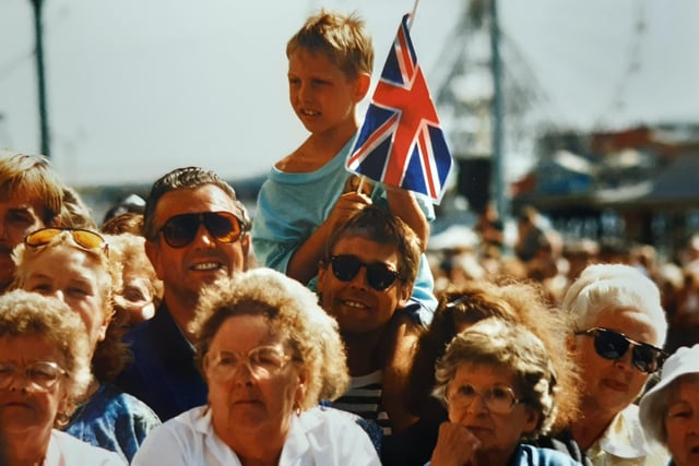 This youngster had the best seat in the house - is it you? The photo was outside the Tower in 1994