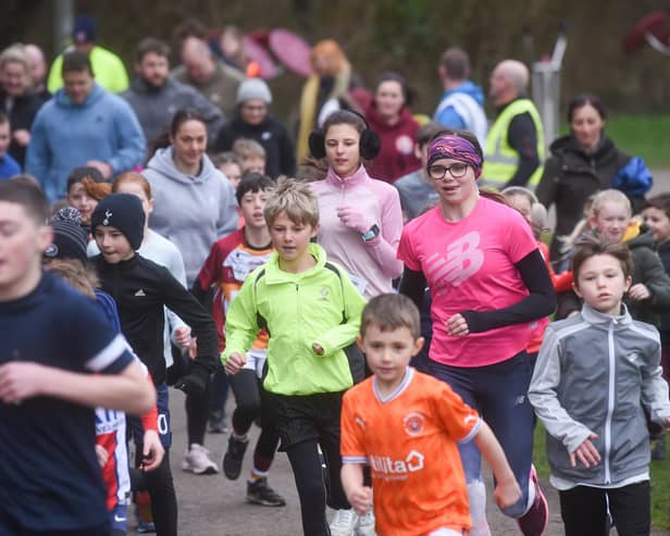And they're off ... scores of youngsters aged from four to 14 regularly take part in Lytham's Junior Parkrun at Park View 4U