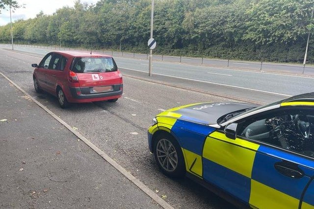 Police pulled this learner driver over on September 4.
An officer said: "What hope has a learner driver got when the person supervising them is on their phone?"
