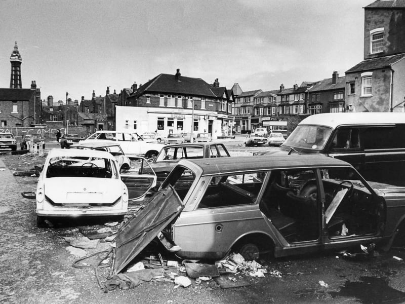 Derelict cars and vans attracted vandals in Erdington Road and Bethesda Square in 1982