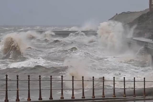 The scenes on Blackpool's seafront today (Monday, November 13)