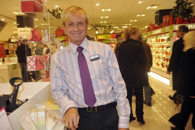 Debenhams store manager Graham Dickinson ready for the store's Christmas rush in 2009