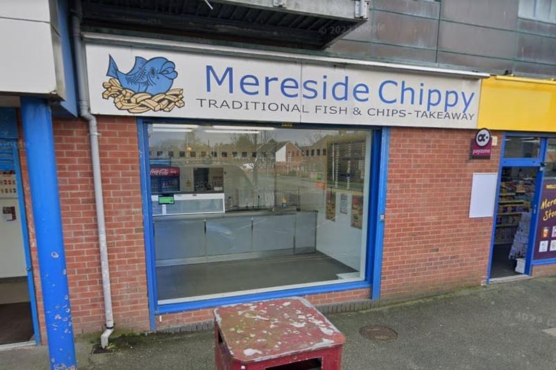Mereside Chippy | 8 Langdale Place, Blackpool, FY4 4TR | Rating: 4.5 out of 5 (147 Google reviews) | "Freshly cooked fish and chips, good price and the staff are friendly."