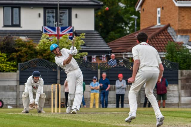 Andrew Flintoff back to his six-hitting best on the charity day at St Annes Cricket Club Picture: ADAM GEE