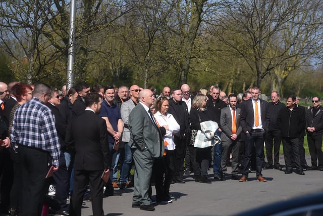 Funeral of Blackpool FC fan Tony Johnson