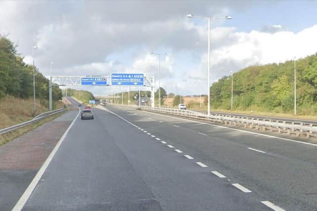 A crash closed a section of the M55 near Blackpool (Credit: Google)