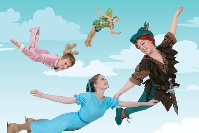 Cast members from BIDCA's ice show production of Peter Pan in Blackpool