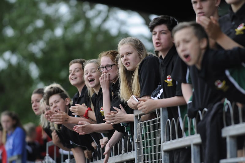 Blackpool Schools Sports Day at Stanley Park - St George's pupils cheer on their team mates