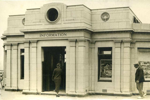 The Information Bureau on Blackpool Promenade in 1934 was a fine example of art deco style