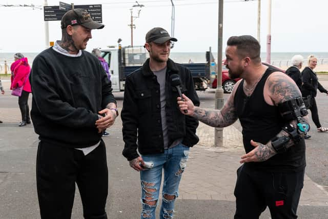 Dad the Dish, Simon Hannigan speaks with residents in Blackpool as he tries to save them money with Blackpool Eats. Photo: Kelvin Stuttard