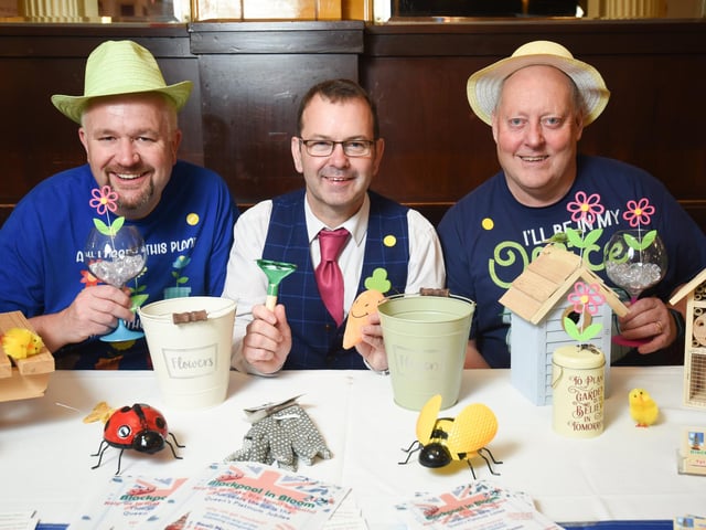 Stay Blackpool expo at the Winter Gardens. Pictured is Andy Percival, Shaun Pickup and John Howell from Blackpool in Bloom.
