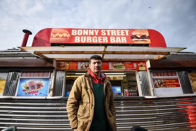 Bonny St market traders will be leaving in November to make way for the Blackpool Central development. Pictured is Abdul Samad Hashemi.