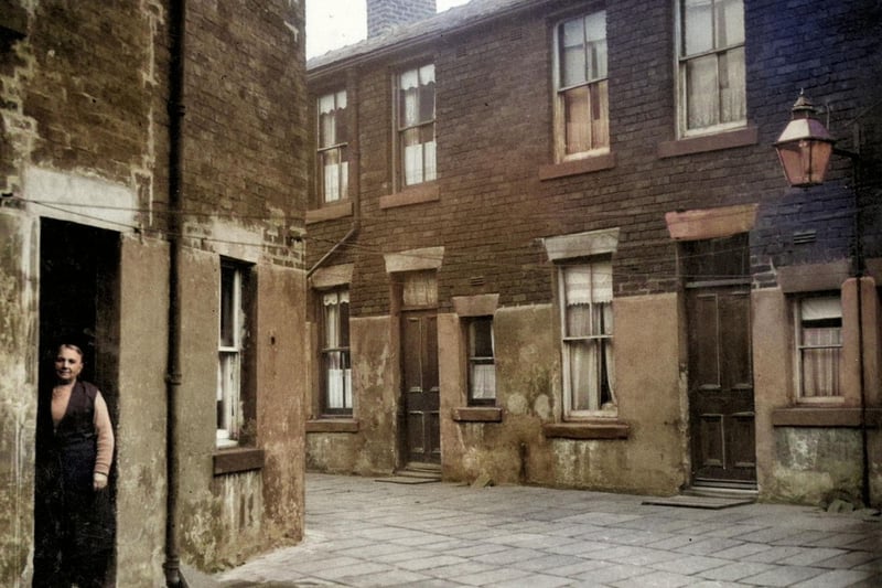 Bonny Street at the turn of the century colourised to add depth