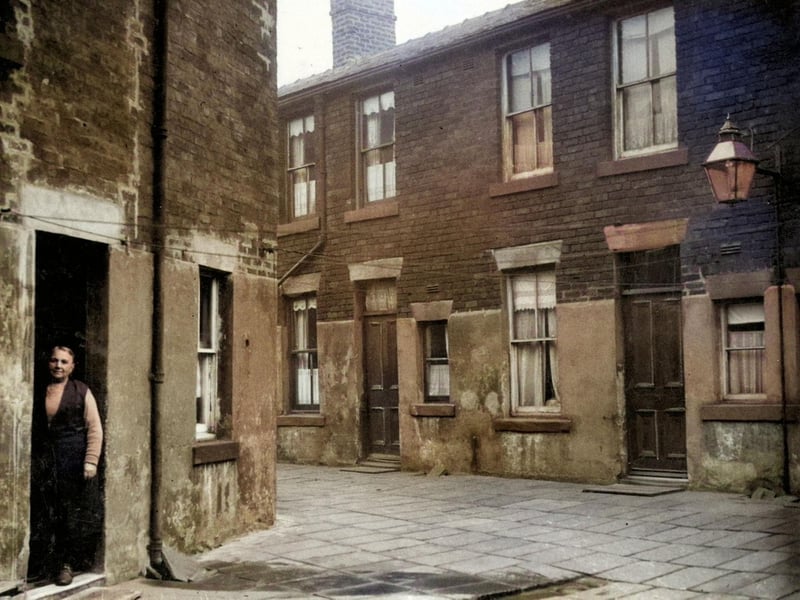 Bonny Street at the turn of the century colourised to add depth