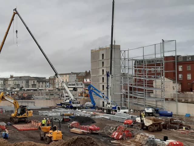 Work is underway to build a new multi storey car park on the Blackpool Central site