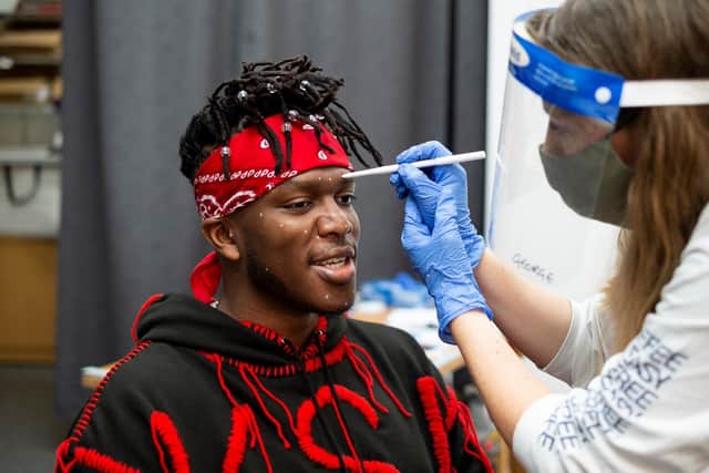 The final touches are put to the KSI waxwork