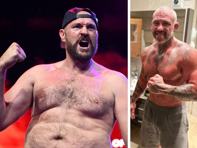Left: Tyson Fury in September 2023 (credit: Getty). Right: Nutritionist George Lockhart (credit: lockloadedmma on Instagram)