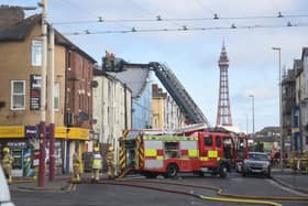 Fire at a derelict building in Blackpool