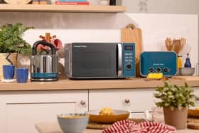 Stylish and functional: Russell Hobbs expands its popular range with the Distinctions Microwave.