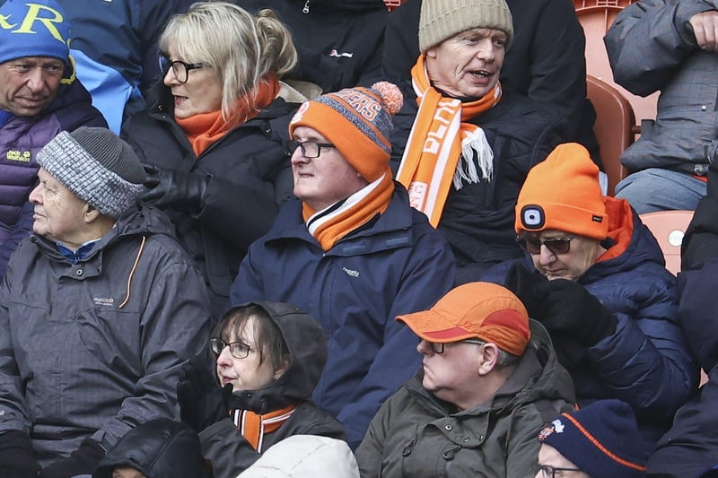 Seasiders supporters at Bloomfield Road on Easter Monday.