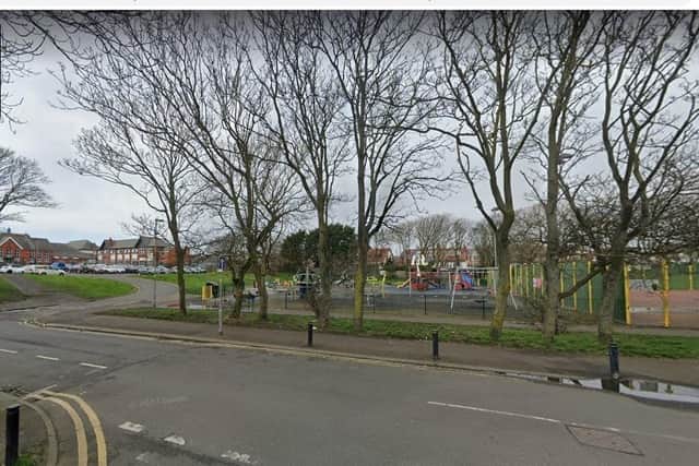 The mast had been due to be installed next to this playground (picture from Google)