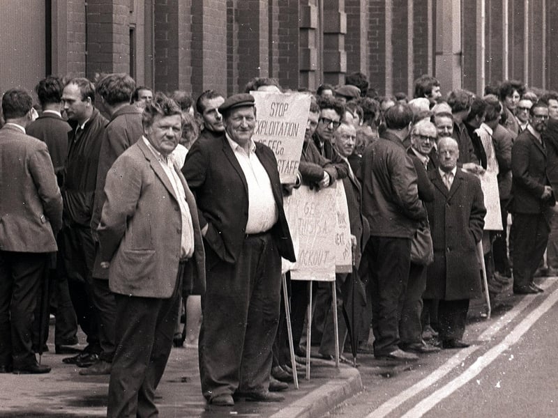 English Electric Workers Strike on Strand Road, 1971