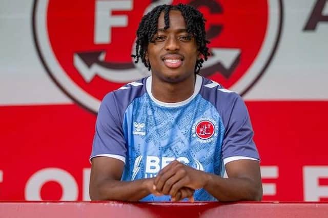 New signing Promise Omochere Picture: FLEETWOOD TOWN FC