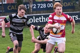 ​Freddie Reader races clear to score the try of the game against Otley Picture: Chris Farrow/Fylde RFC