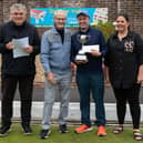 Waterloo winner Gareth Coates with his trophy at Fleetwood Bowling Club Picture: Kelvin Lister-Stuttard