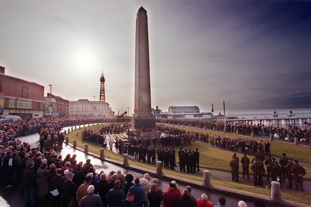 Remembrance service at Blackpool Cenotaph 1998