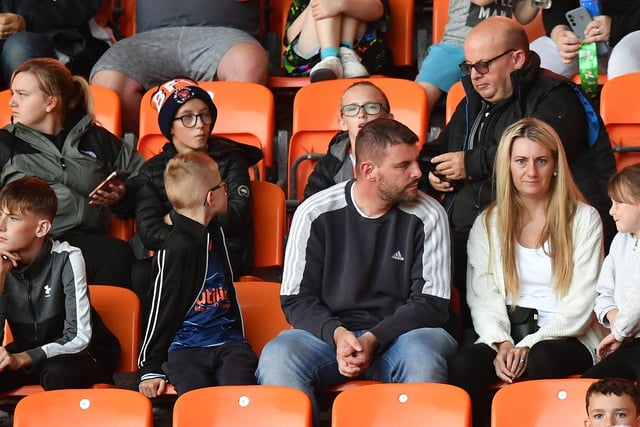 Blackpool fans at Bloomfield Road for the Seasiders' draw against Port Vale.