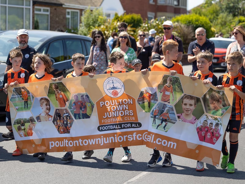 Poulton Town Juniors enjoying Poulton Gala 2023