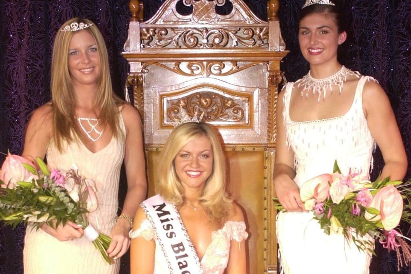 Winner of Miss Blackpool 2001 Joanne Birchall (centre) with 3rd Place Heidi Cliff (left) and 2nd place Jane Louise Slater right