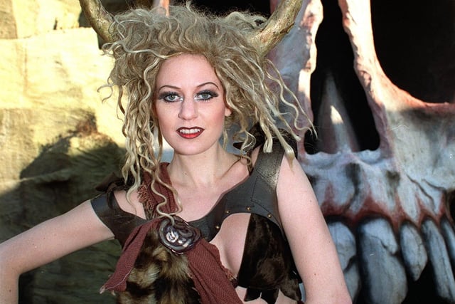 Charlotte Telford was all set for the opening a fabulous Valhalla Viking outfit