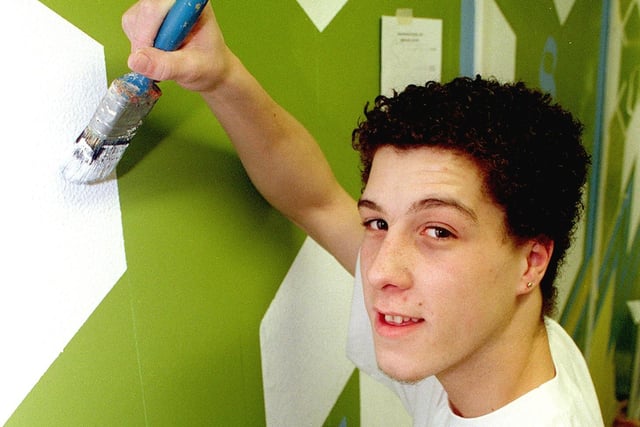 The Northern regional final of the 1998 Crown Trade Young Decorator of the Year took place at Blackpool and Fylde College Bispham campus, with three local students taking part. Picture shows Philip Sime